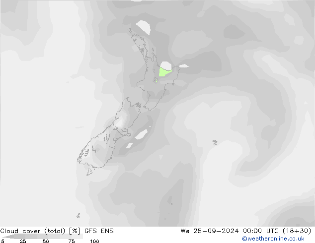 Wolken (gesamt) GFS ENS Mi 25.09.2024 00 UTC