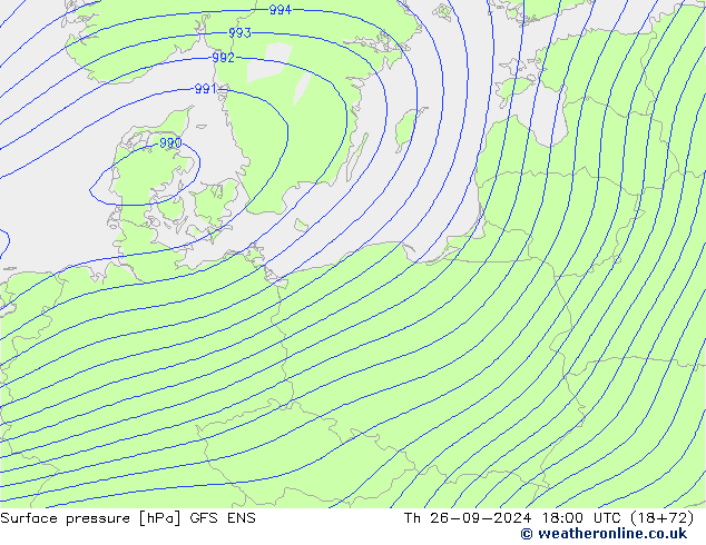 приземное давление GFS ENS чт 26.09.2024 18 UTC