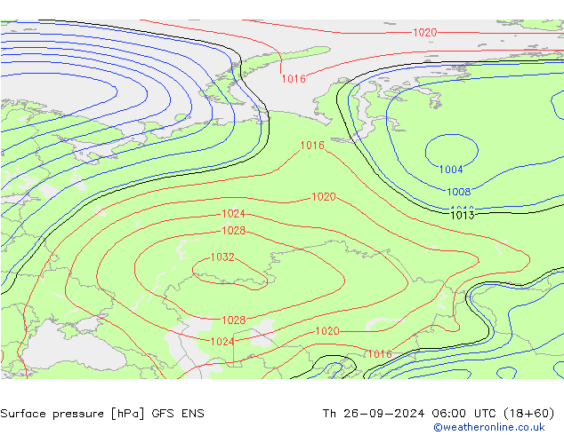 ciśnienie GFS ENS czw. 26.09.2024 06 UTC