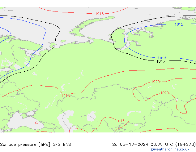 приземное давление GFS ENS сб 05.10.2024 06 UTC