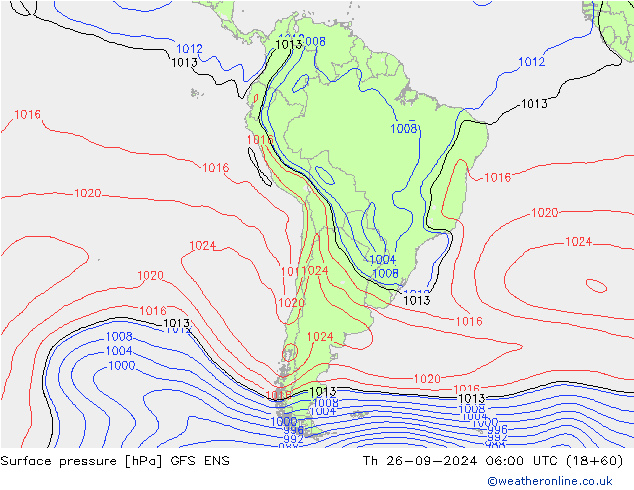 Luchtdruk (Grond) GFS ENS do 26.09.2024 06 UTC