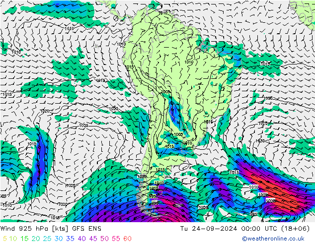 Vento 925 hPa GFS ENS Ter 24.09.2024 00 UTC