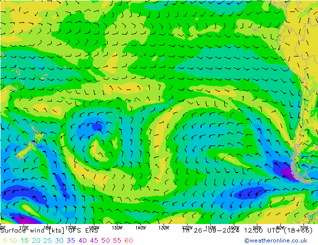 Rüzgar 10 m GFS ENS Per 26.09.2024 12 UTC