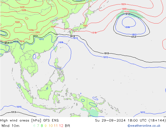 Izotacha GFS ENS nie. 29.09.2024 18 UTC