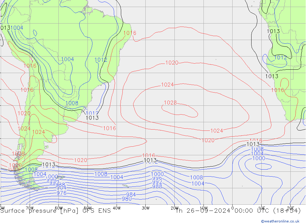 Luchtdruk (Grond) GFS ENS do 26.09.2024 00 UTC