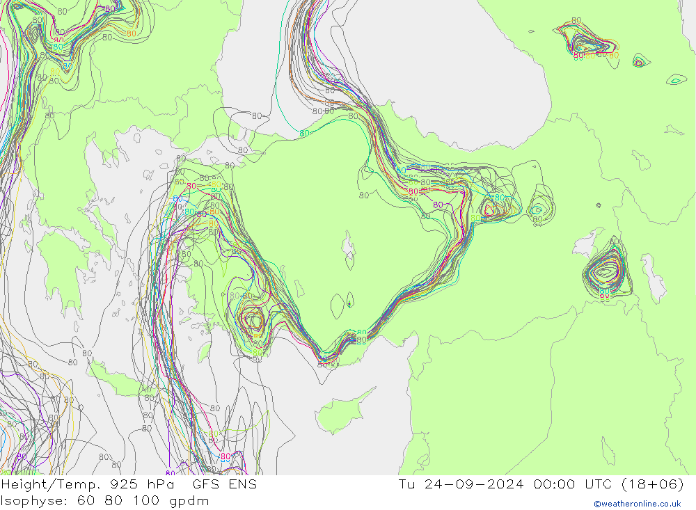 Geop./Temp. 925 hPa GFS ENS mar 24.09.2024 00 UTC