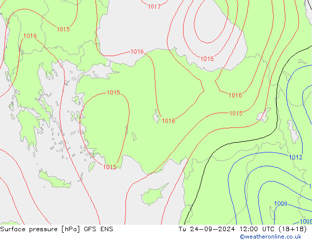 Surface pressure GFS ENS Tu 24.09.2024 12 UTC