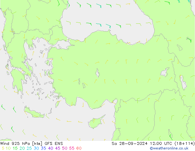 Wind 925 hPa GFS ENS So 28.09.2024 12 UTC