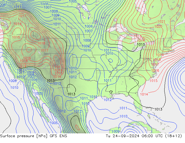 Surface pressure GFS ENS Tu 24.09.2024 06 UTC