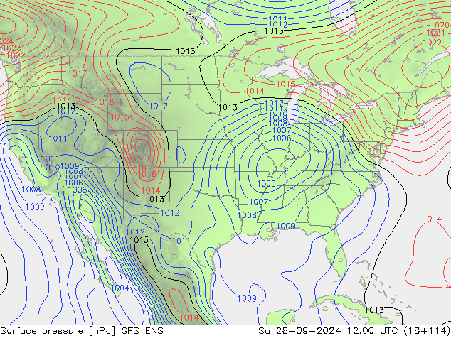 ciśnienie GFS ENS so. 28.09.2024 12 UTC