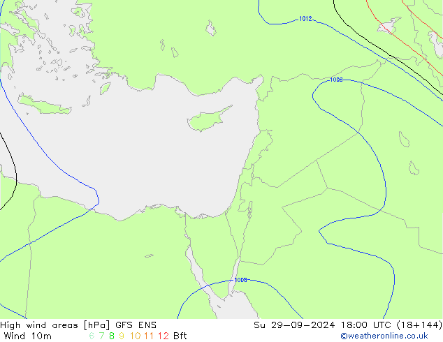 Izotacha GFS ENS nie. 29.09.2024 18 UTC