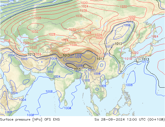 Yer basıncı GFS ENS Cts 28.09.2024 12 UTC