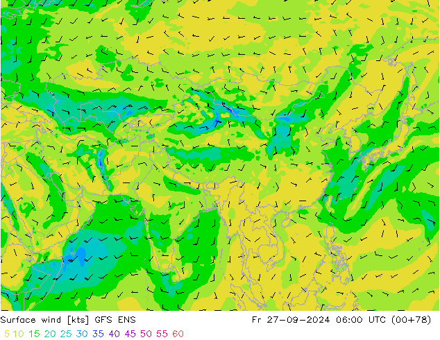 Bodenwind GFS ENS Fr 27.09.2024 06 UTC