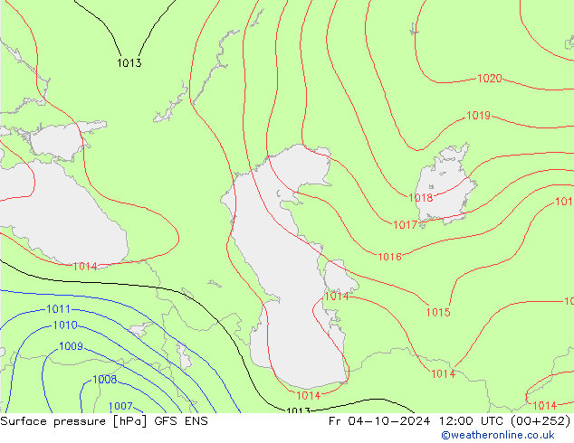 Surface pressure GFS ENS Fr 04.10.2024 12 UTC