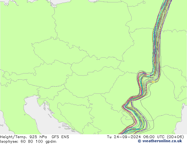 Height/Temp. 925 hPa GFS ENS Tu 24.09.2024 06 UTC