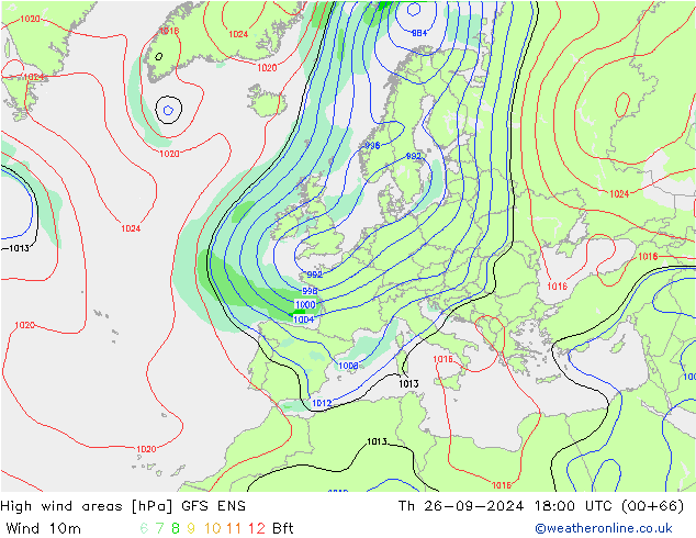 Windvelden GFS ENS do 26.09.2024 18 UTC