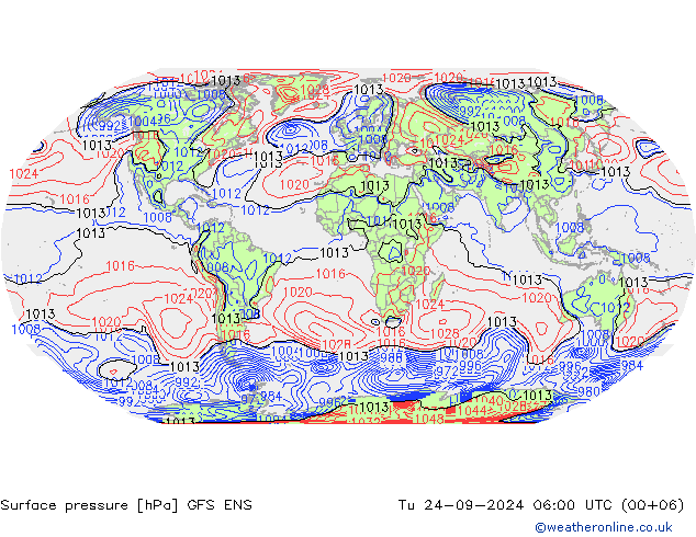 Pressione al suolo GFS ENS mar 24.09.2024 06 UTC