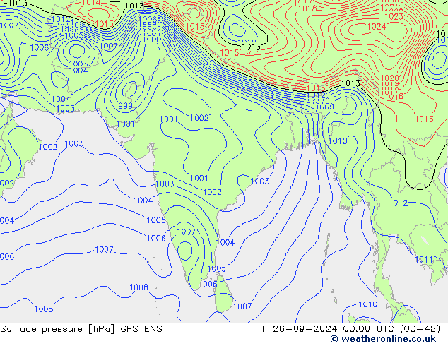 Surface pressure GFS ENS Th 26.09.2024 00 UTC