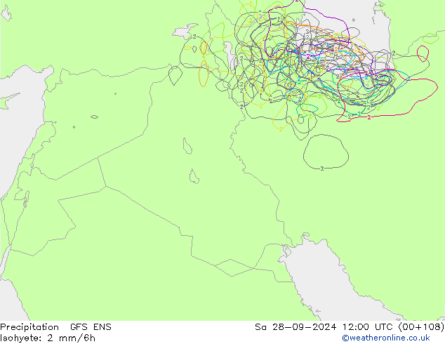 Precipitation GFS ENS Sa 28.09.2024 12 UTC