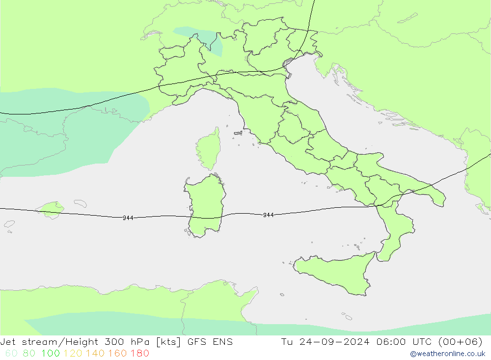 Straalstroom GFS ENS di 24.09.2024 06 UTC