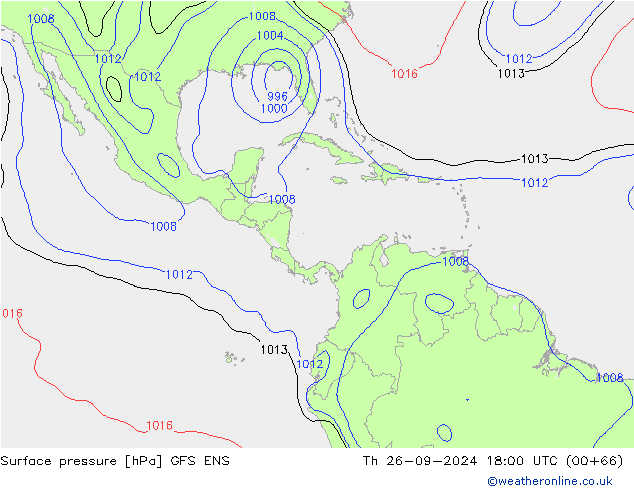 ciśnienie GFS ENS czw. 26.09.2024 18 UTC