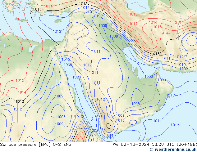 приземное давление GFS ENS ср 02.10.2024 06 UTC