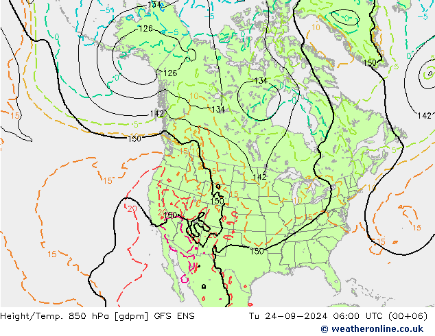 Height/Temp. 850 hPa GFS ENS Tu 24.09.2024 06 UTC