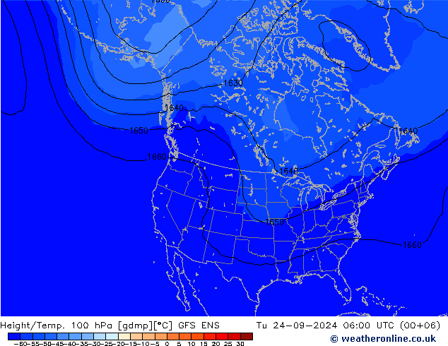 Yükseklik/Sıc. 100 hPa GFS ENS Sa 24.09.2024 06 UTC