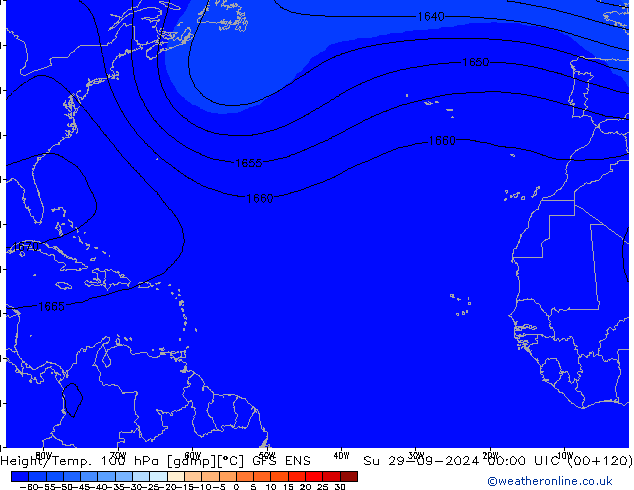 Hoogte/Temp. 100 hPa GFS ENS zo 29.09.2024 00 UTC