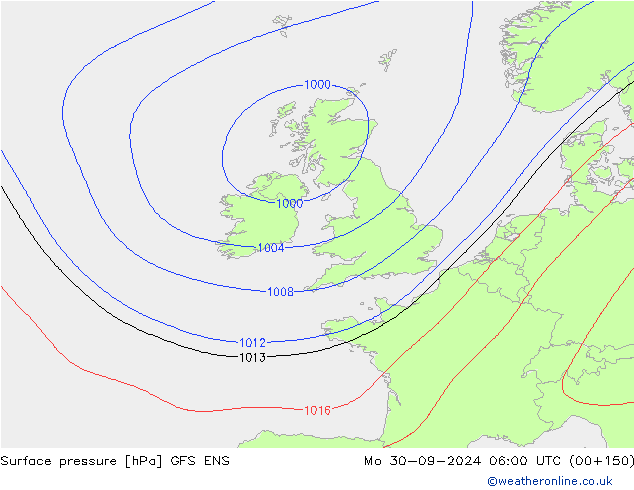 ciśnienie GFS ENS pon. 30.09.2024 06 UTC