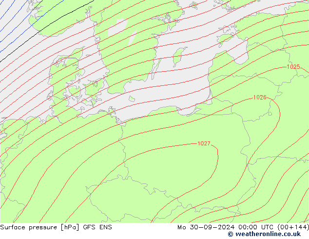 ciśnienie GFS ENS pon. 30.09.2024 00 UTC