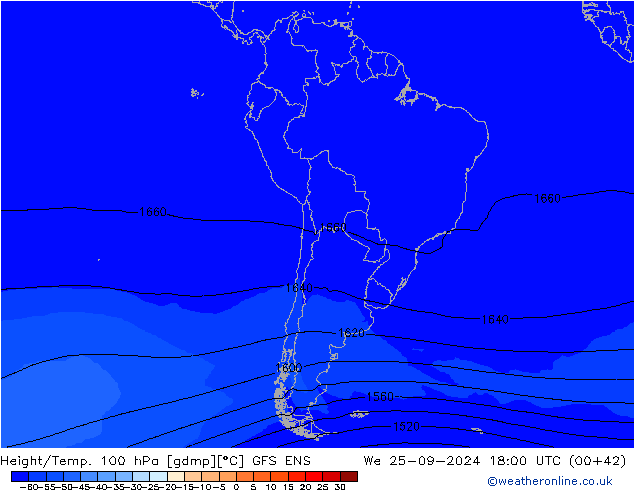 Height/Temp. 100 гПа GFS ENS ср 25.09.2024 18 UTC