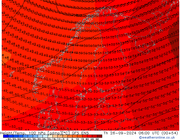 Géop./Temp. 100 hPa GFS ENS jeu 26.09.2024 06 UTC