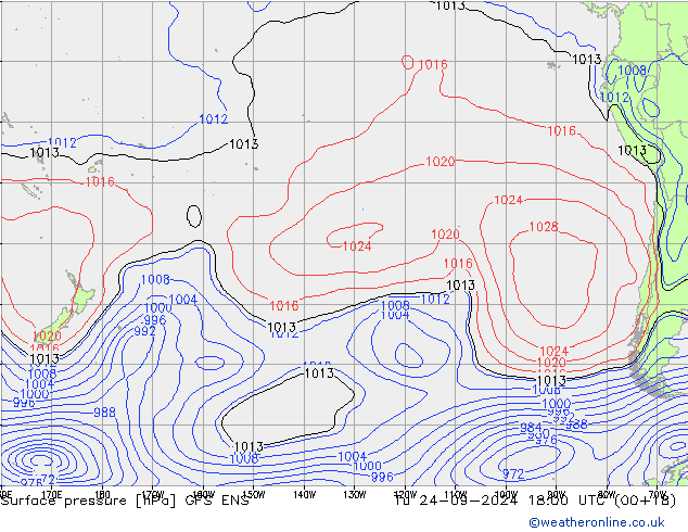 приземное давление GFS ENS вт 24.09.2024 18 UTC