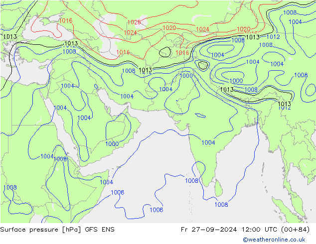 Bodendruck GFS ENS Fr 27.09.2024 12 UTC