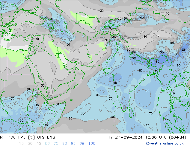 RH 700 hPa GFS ENS Sex 27.09.2024 12 UTC