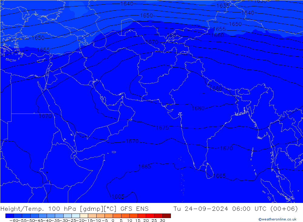 Height/Temp. 100 hPa GFS ENS Út 24.09.2024 06 UTC