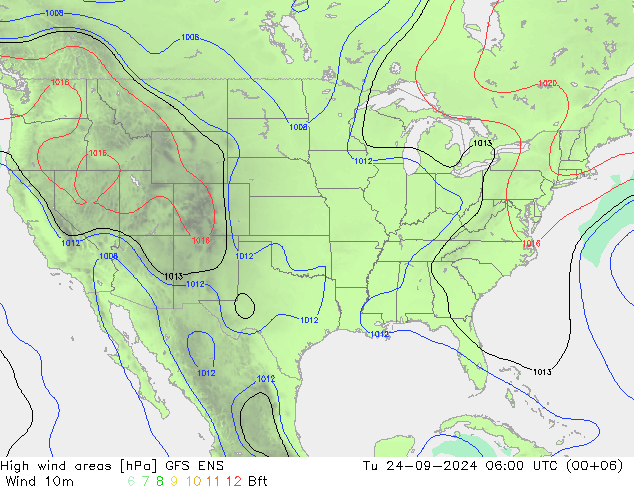 High wind areas GFS ENS Tu 24.09.2024 06 UTC
