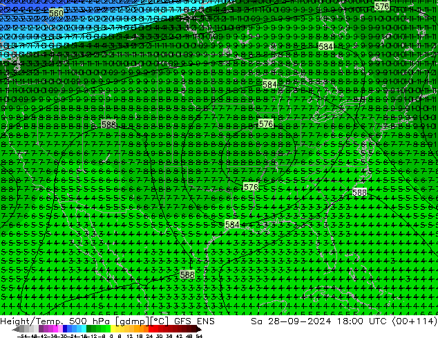 Height/Temp. 500 hPa GFS ENS Sa 28.09.2024 18 UTC