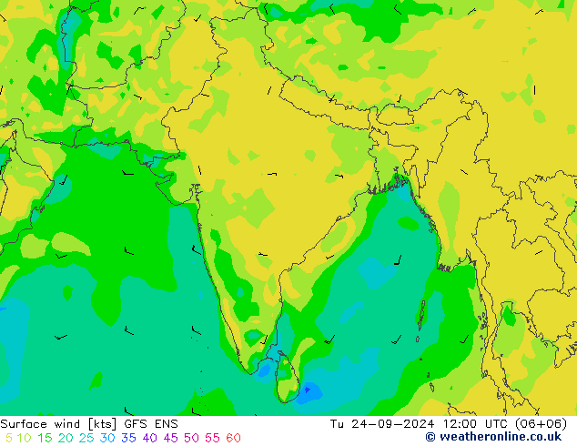 Rüzgar 10 m GFS ENS Sa 24.09.2024 12 UTC