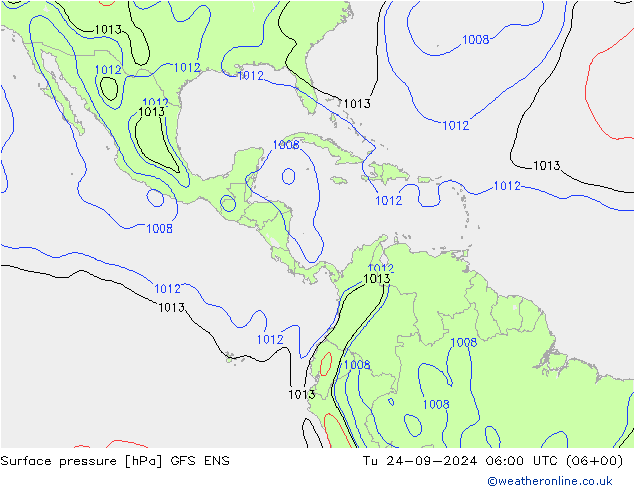 Pressione al suolo GFS ENS mar 24.09.2024 06 UTC