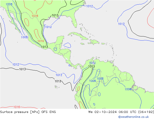 Surface pressure GFS ENS We 02.10.2024 06 UTC