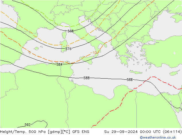 Height/Temp. 500 hPa GFS ENS Su 29.09.2024 00 UTC