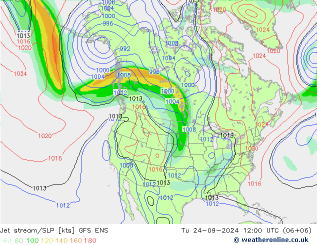 Polarjet/Bodendruck GFS ENS Di 24.09.2024 12 UTC