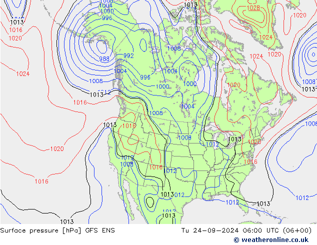 Surface pressure GFS ENS Tu 24.09.2024 06 UTC