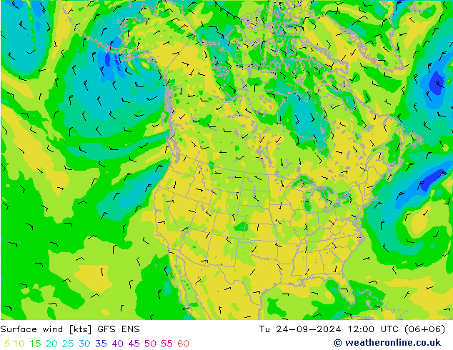 Vent 10 m GFS ENS mar 24.09.2024 12 UTC