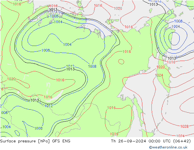 ciśnienie GFS ENS czw. 26.09.2024 00 UTC