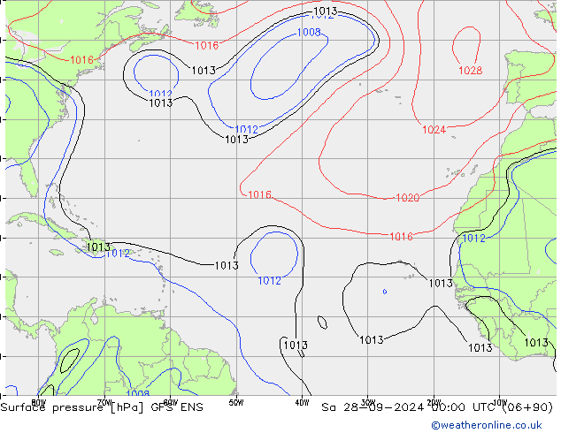 Surface pressure GFS ENS Sa 28.09.2024 00 UTC