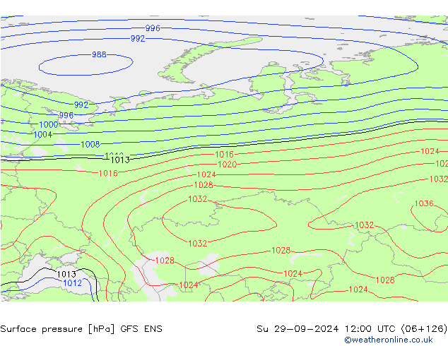 Bodendruck GFS ENS So 29.09.2024 12 UTC