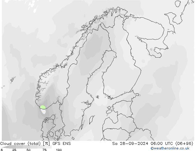 Bulutlar (toplam) GFS ENS Cts 28.09.2024 06 UTC